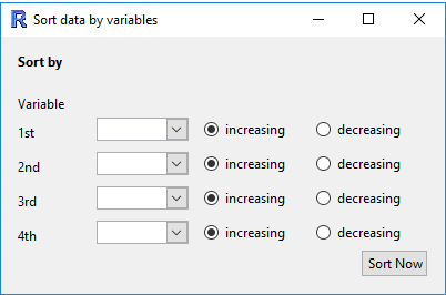 Sort data