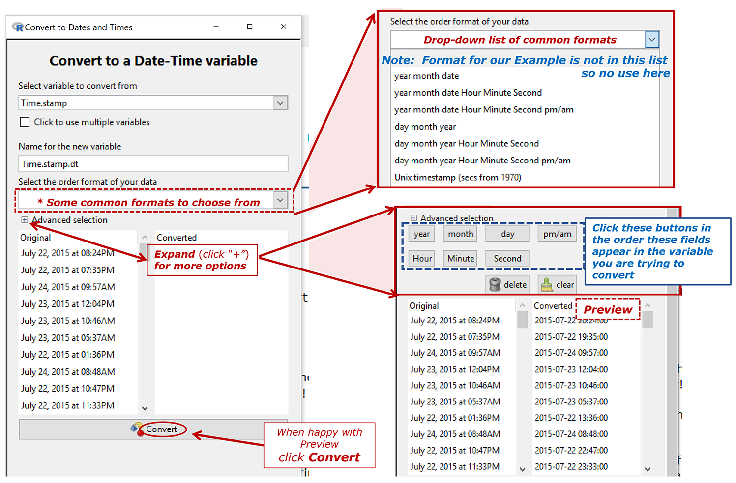 Convert to Date-time Menu