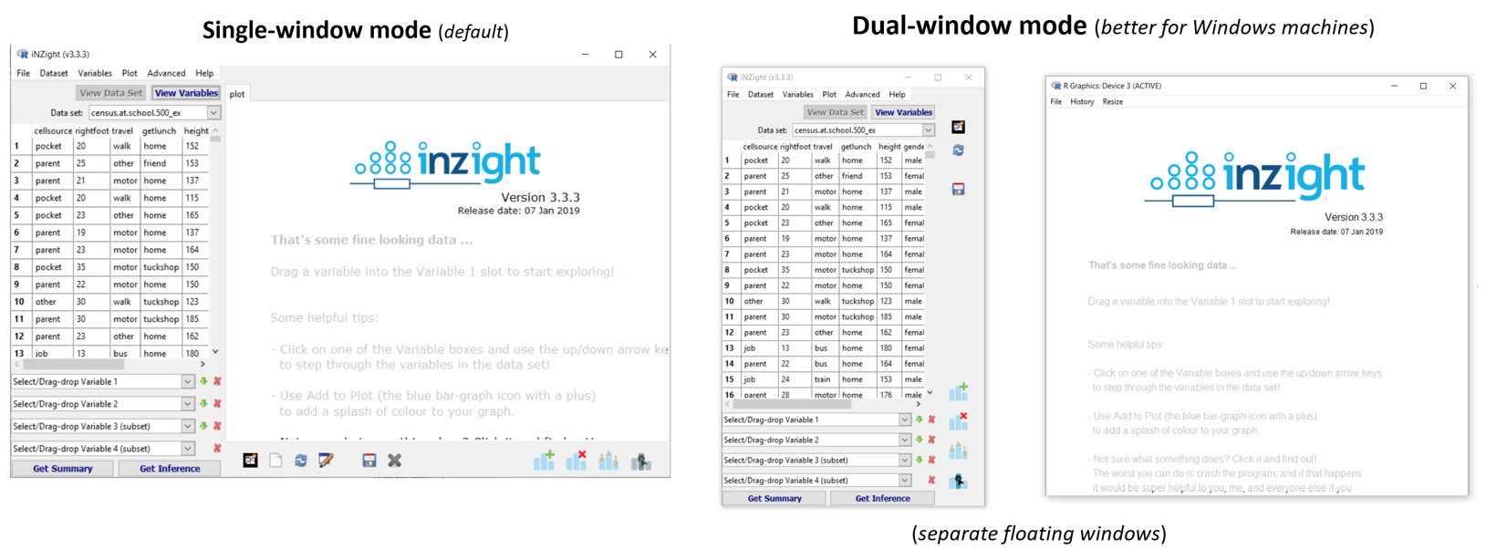 Window modes